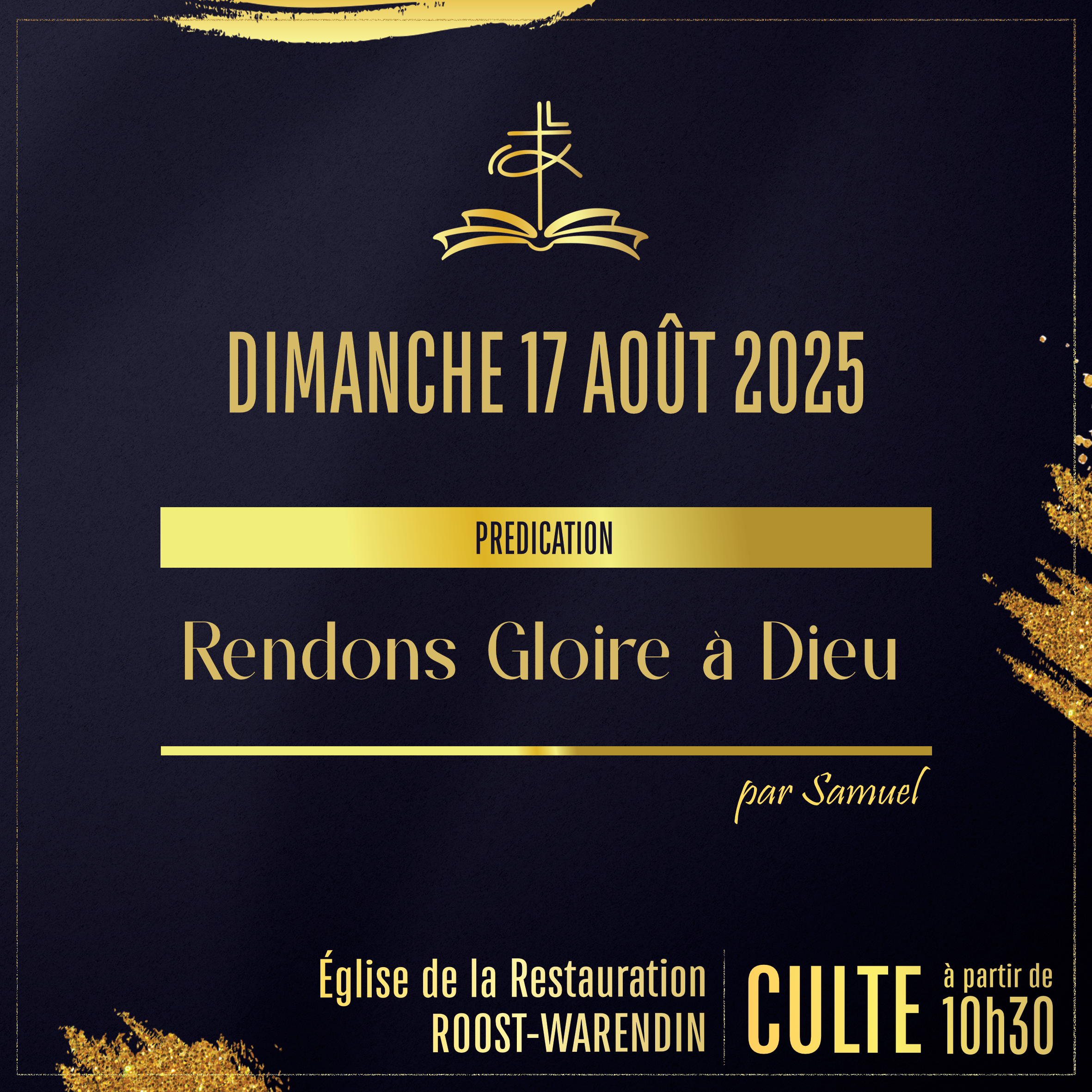 Rendons Gloire à Dieu !